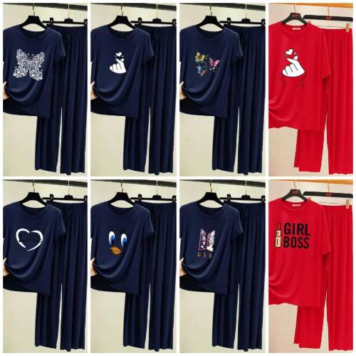 Printed Night Suit  Flapper Style Touser 