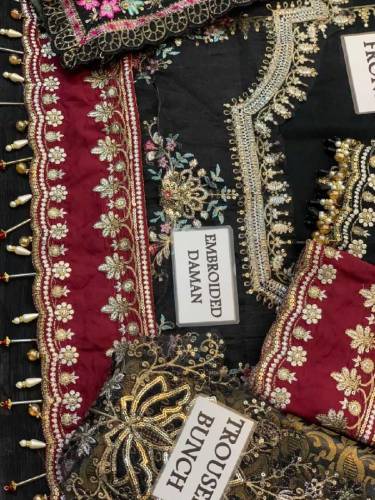 Maria B Chiffon Fancy  Unstitched three piece suit 