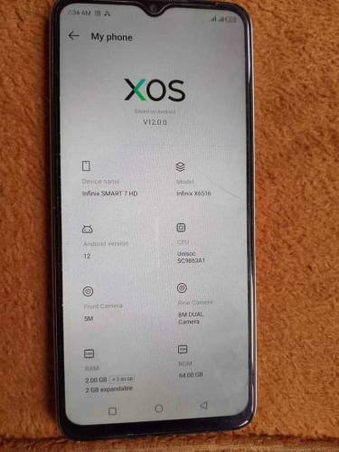 Infinix smart 7 Hd 2 2 ram 64gb memery