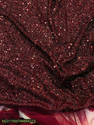 Women's Unstitched Shimmer Net Saree