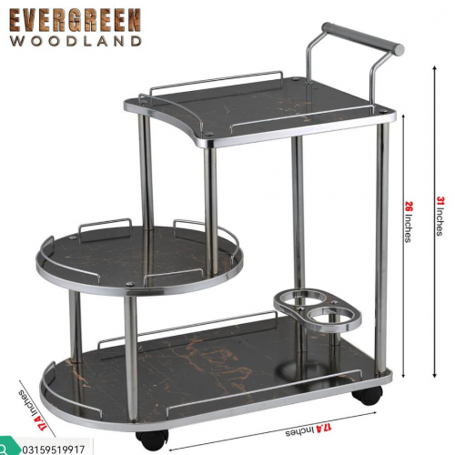 Wood and Iron Tea Trolley & Wooden Tea Trolley 