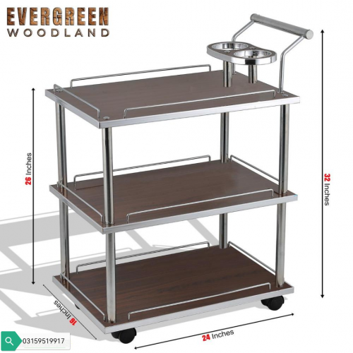Wood and Iron Tea Trolley & Wooden Tea Trolley 