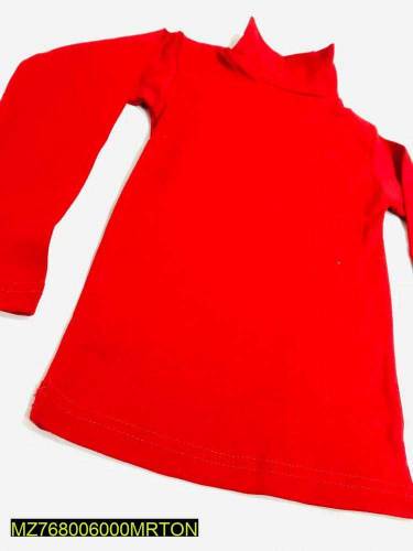 1pc boys stitched plain High neck