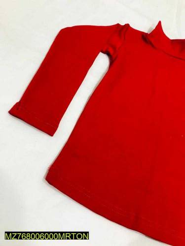 1pc boys stitched plain High neck