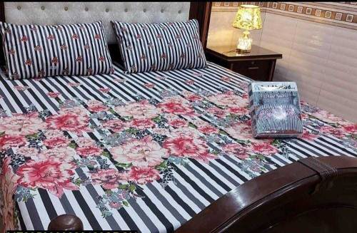 Cotton Printed Double Bedsheets.