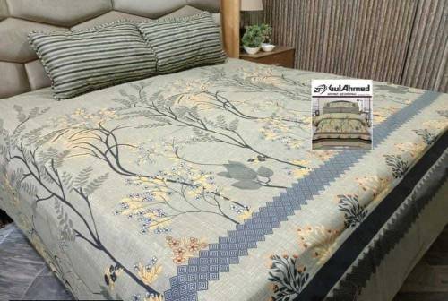 Cotton Printed Double Bedsheets.
