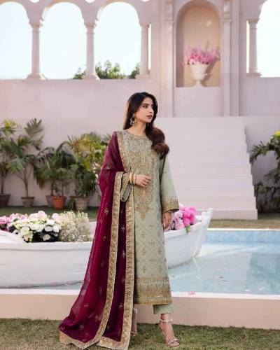 3 piece unstitched 