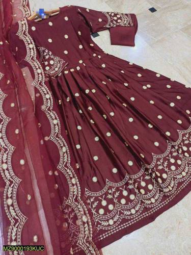 •  Fabric: Shamoze Silk•  Product Type: Fancy Stitched Maxi•  Pattern:
