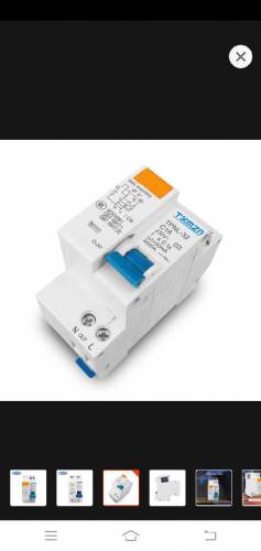 tomzn RCBO 63 amp current breaker with over and short circuit leakage 