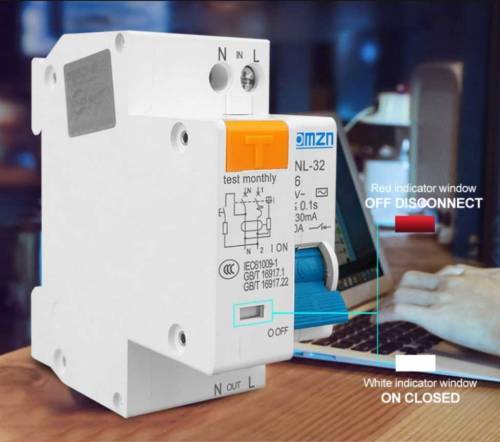 tomzn RCBO 63 amp current breaker with over and short circuit leakage 