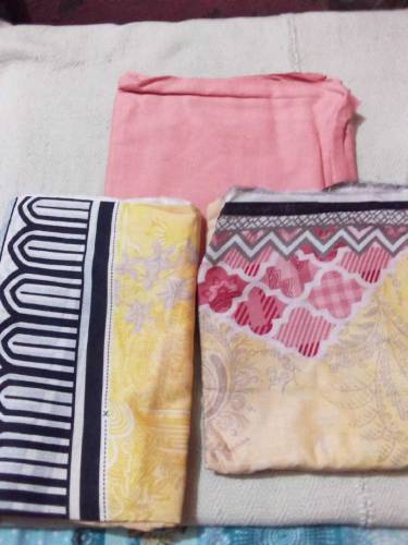 Al Qutun unstitched suit 3 piece Printed lawn for girls/women