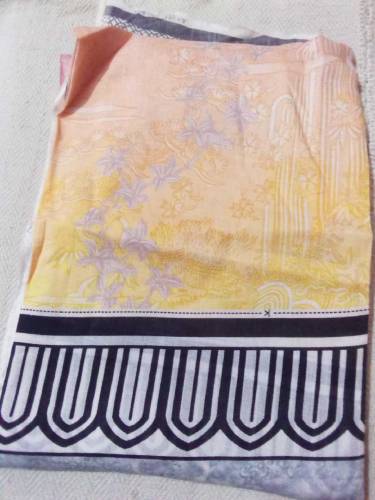 Al Qutun unstitched suit 3 piece Printed lawn for girls/women