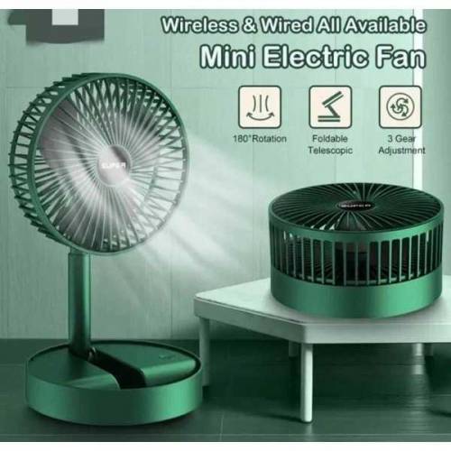 Folding Telescopic Floor Fan 3 Gears Summer Silent Desktop Retractable