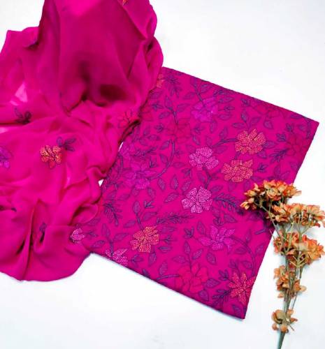 Beautiful Hand Embroidery DressShirt Dupata.