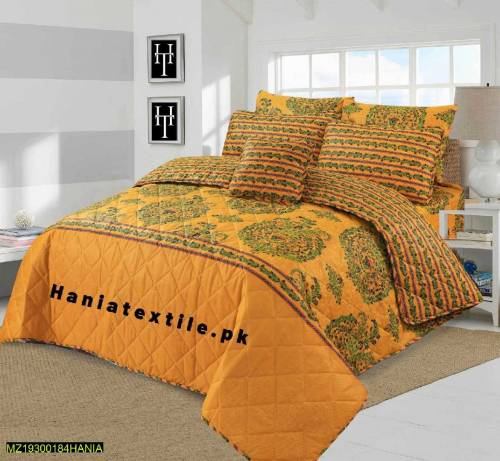 7 pcs cotton printed king size Bed 