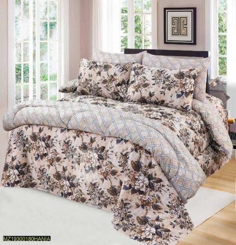 7 pcs cotton printed king size Bed 