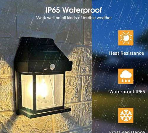 Solar motion sensor outdoor wall light with free home delivery in Pak