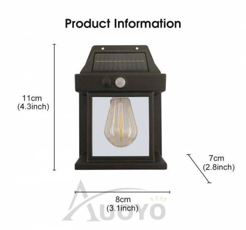 Solar motion sensor outdoor wall light with free home delivery in Pak