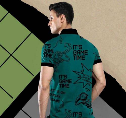 men's painted polo shirt