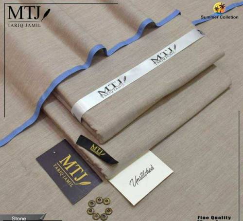 Men's Unstitched Lawn Plain Suit