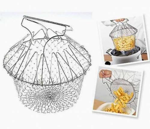 chef basket 12 in 1 kitchen tool deluxe boiler,steamer,frying 