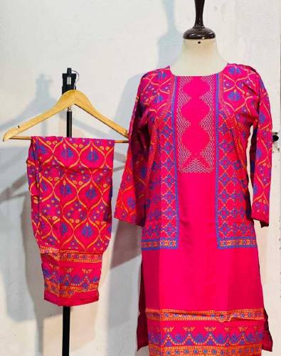 Ladies Cotton Printed Suit 🥻 (2pcs)