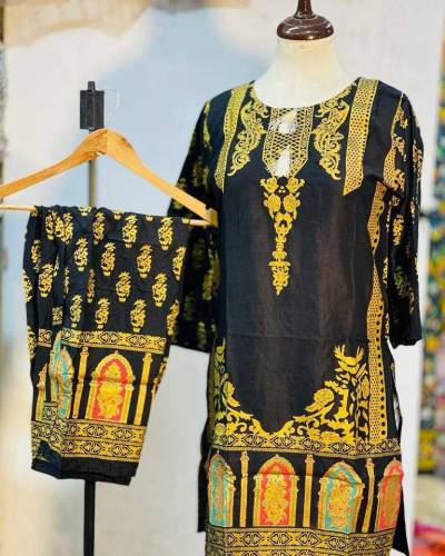 Ladies Cotton Printed Suit 🥻 (2pcs)