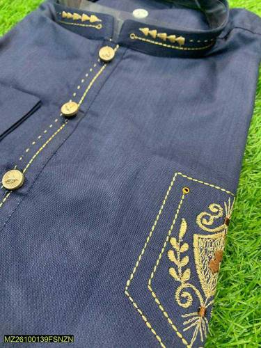 •  Gender: Men•  Fabric: Wash And Wear•  Pattern: Embroidered•  Neck T