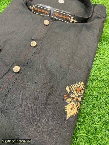 •  Gender: Men•  Fabric: Wash And Wear•  Pattern: Embroidered•  Neck T