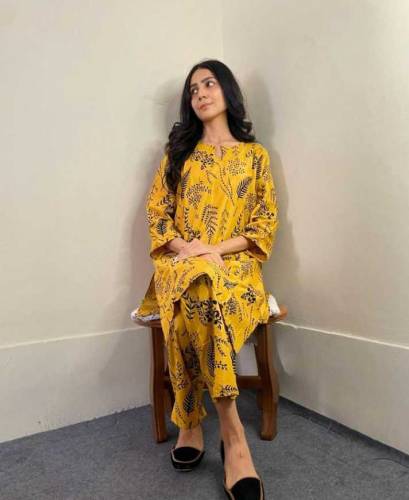 Women Stitched Suit Linen, 2 pcs 