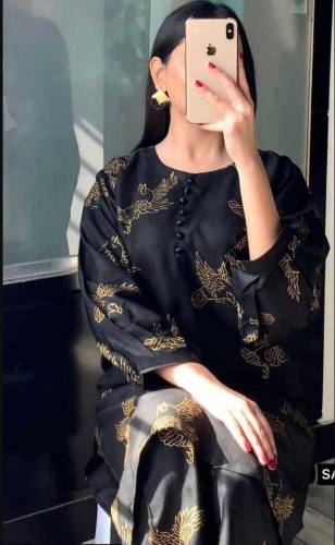 Women Stitched Suit Linen, 2 pcs 