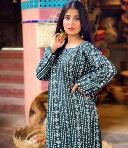 Women Stitched Suit Linen, 2 pcs 