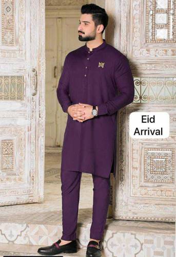 *Product Name*: 2 Pcs Men's Stitched Wash And Wear Plain Suit*Product 