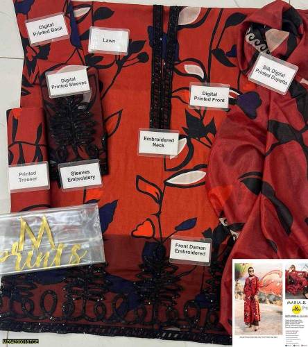 *Fabric: Swiss Lawn*  Pattern: Printed•  Shirt Front - Pattern: Prin