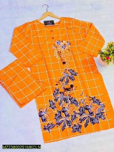 2Pc Women Stitched Lawn Printed Suit 03187411099 whatsapp