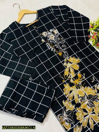 2Pc Women Stitched Lawn Printed Suit 03187411099 whatsapp