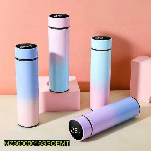 thermos gradiant water bottle temperature display vacuum flasks 500ml