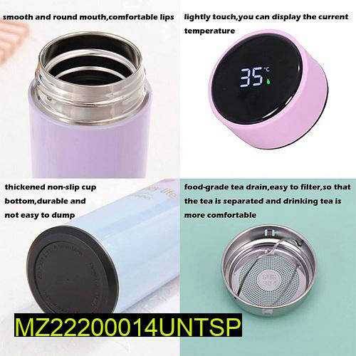 thermos gradiant water bottle temperature display vacuum flasks 500ml