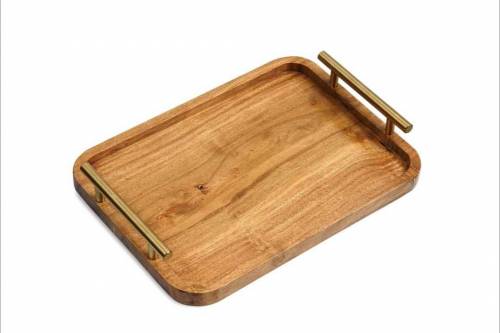acacia wooden trays set 