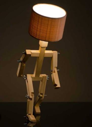 wooden study lamp 