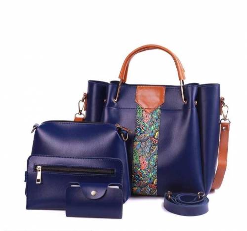 4 Pcs Women's Royal PU Leather Shoulder Bag