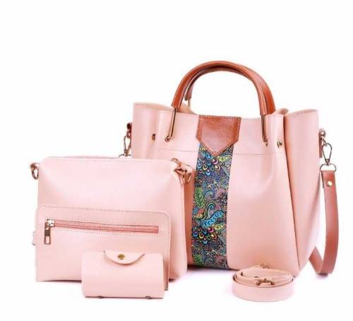 4 Pcs Women's Royal PU Leather Shoulder Bag