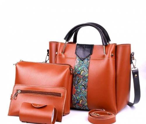 4 Pcs Women's Royal PU Leather Shoulder Bag
