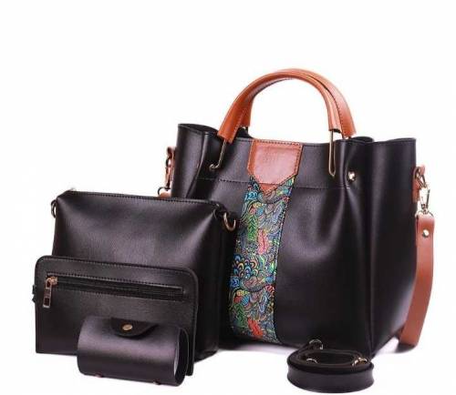 4 Pcs Women's Royal PU Leather Shoulder Bag