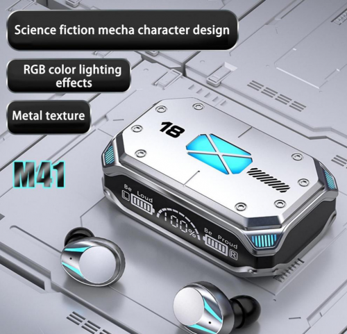 M41 TWS Bluetooth  5.3 Wireless  Gaming Headset,Power bank 