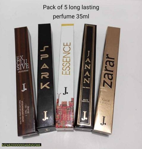 Pack of 5 unisex perfumes, 35ml