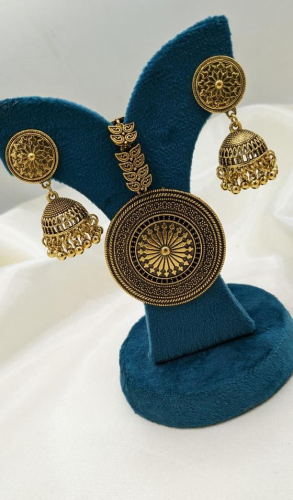 Antique jhumka Earings with Bindi 💥 Delivery free 🔥