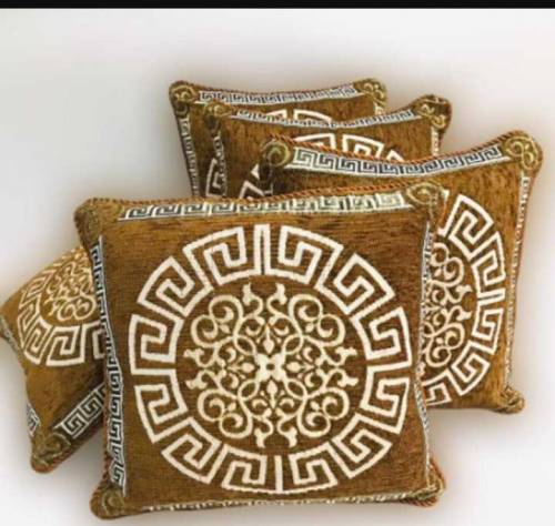 5 pieces velvet jacquard printed cushion cover