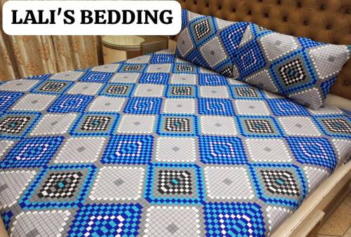New Design crystal Cotton Satain_ 3 Pcs Bed Sheet 