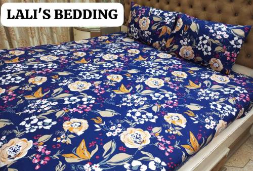 New Design crystal Cotton Satain_ 3 Pcs Bed Sheet 